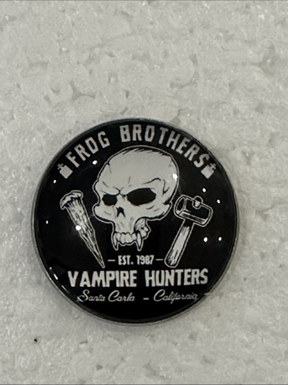 The Lost Boys Frog Brothers Vampire Hunters Black Enamel Pin